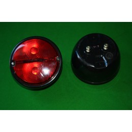 Svetlo zadné, 2 - dielne, kovové, celočervené