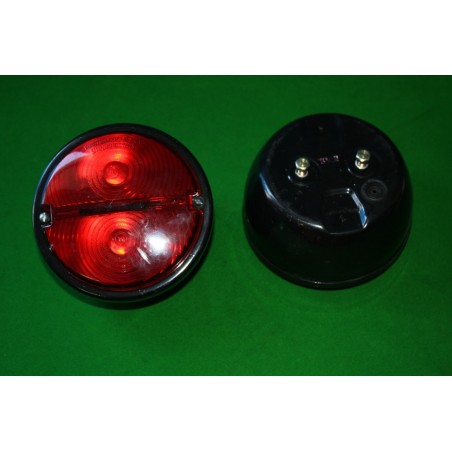Svetlo zadné, 2 - dielne, kovové, celočervené