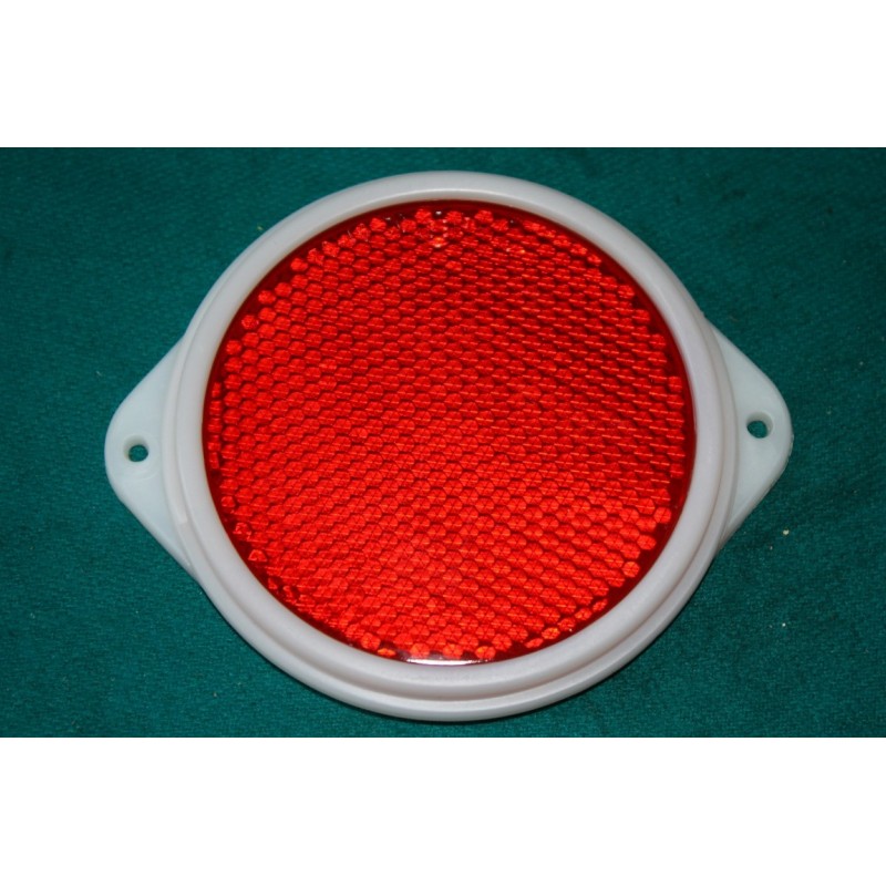 Odrazka červená D85mm s ušami