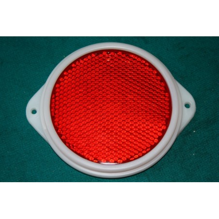 Odrazka červená D85mm s ušami