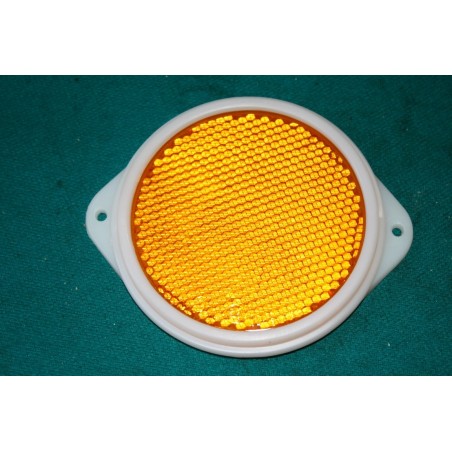 Odrazka oranžová D 85 mm s ušami