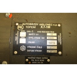 Kúrenie naftové 12V - X7-1M