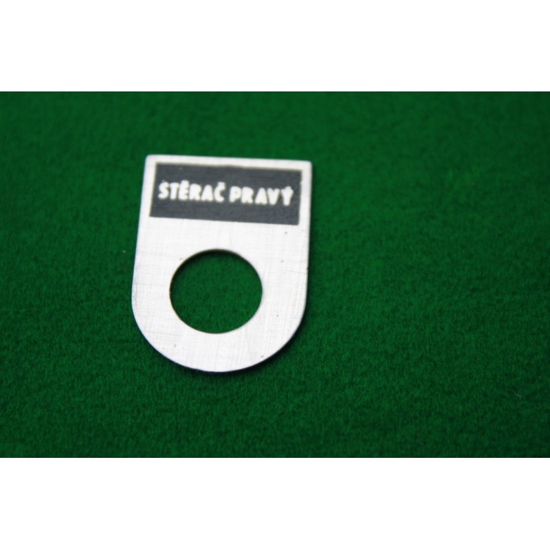 Štítok - stierač pravý