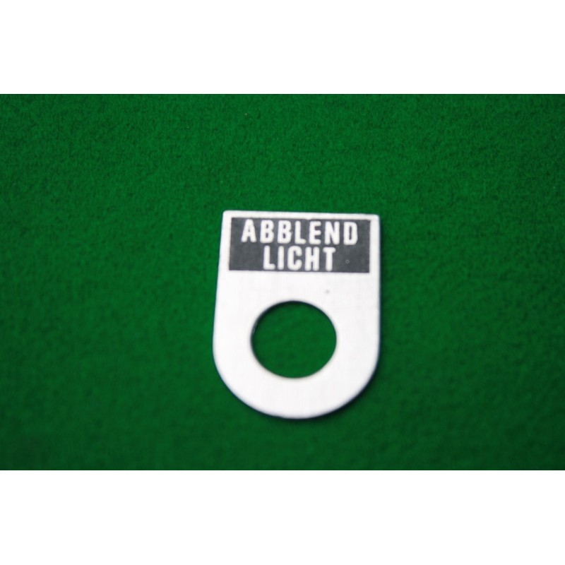 Štítok - ABBLEND LICHT