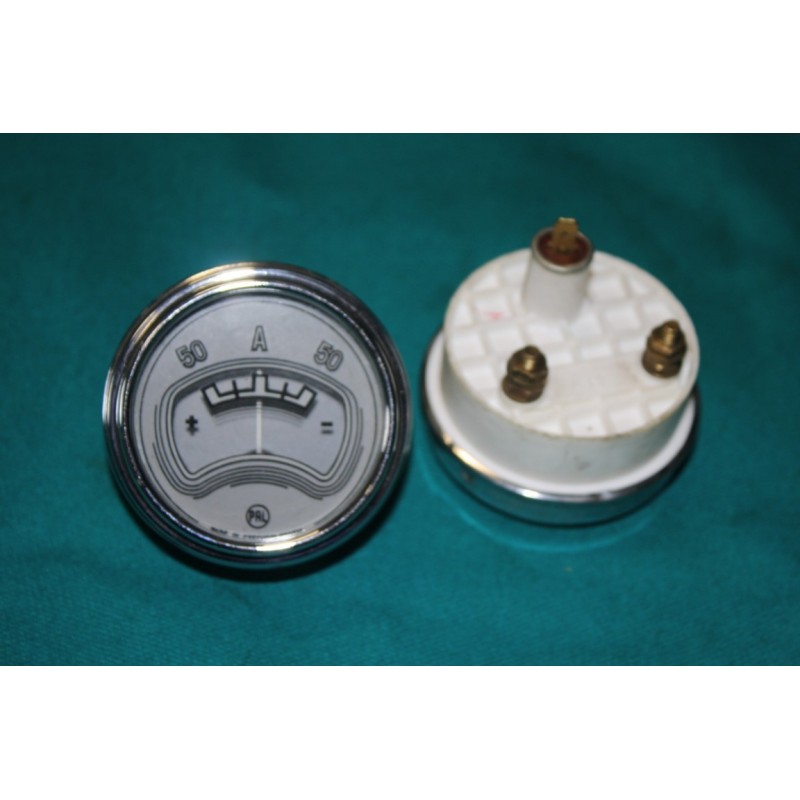 Ampérmater +50-50 chromový rámik T-148