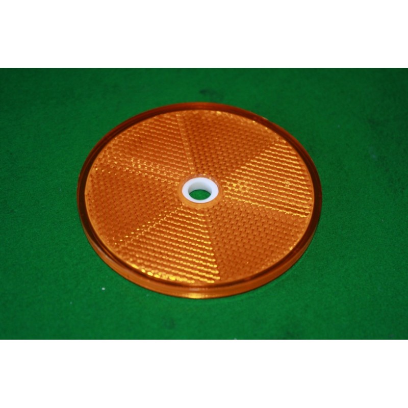 Odrazka oranžová s dierou D80