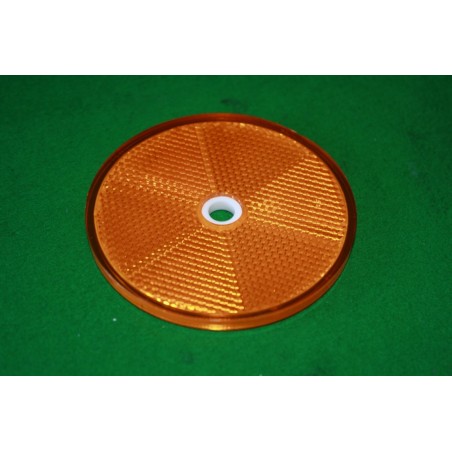 Odrazka oranžová s dierou D80