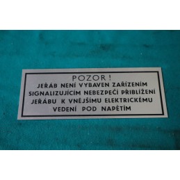 Štítok výstražný žeriav AD