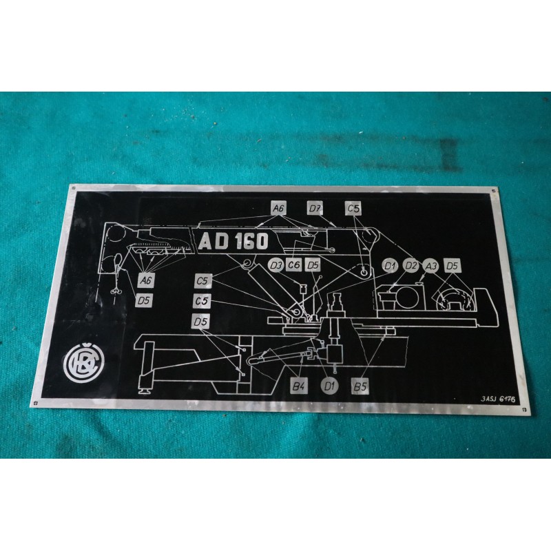 Štítok schémy výložníka AD 16