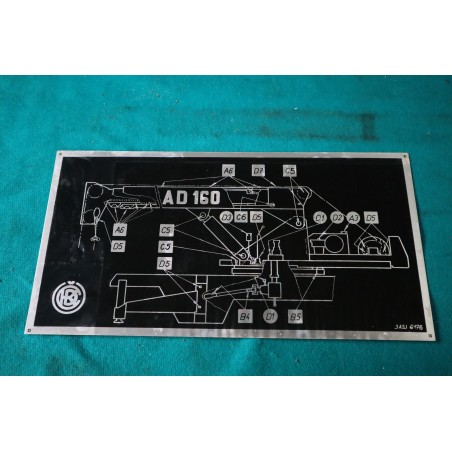 Štítok schémy výložníka AD 16