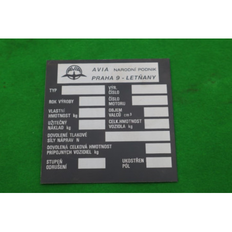 Výrobný štítok Pv3s 105x85