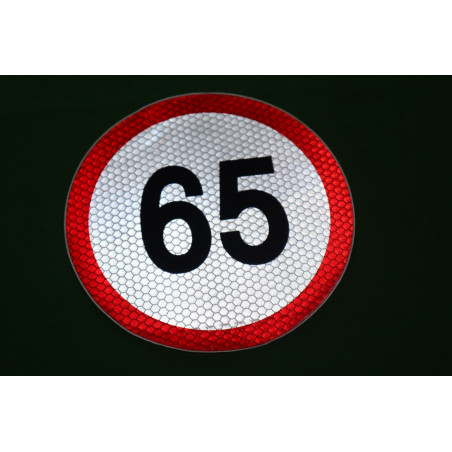 Nálepka konštrukčná rýchl. 65 Km