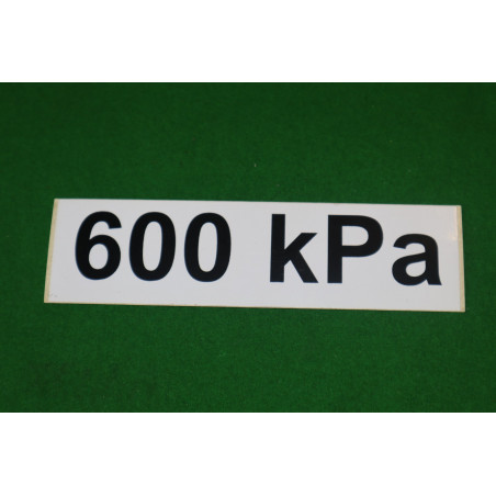 Nálepka tlaku 600 kPa