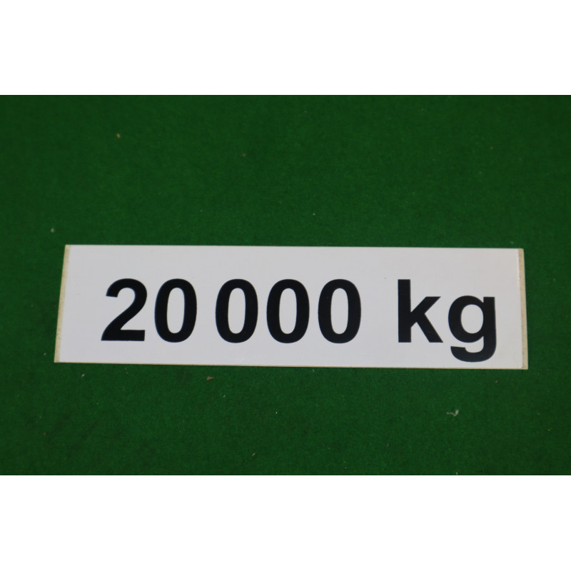 Nálepka 20 000 kg