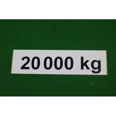 Nálepka 20 000 kg