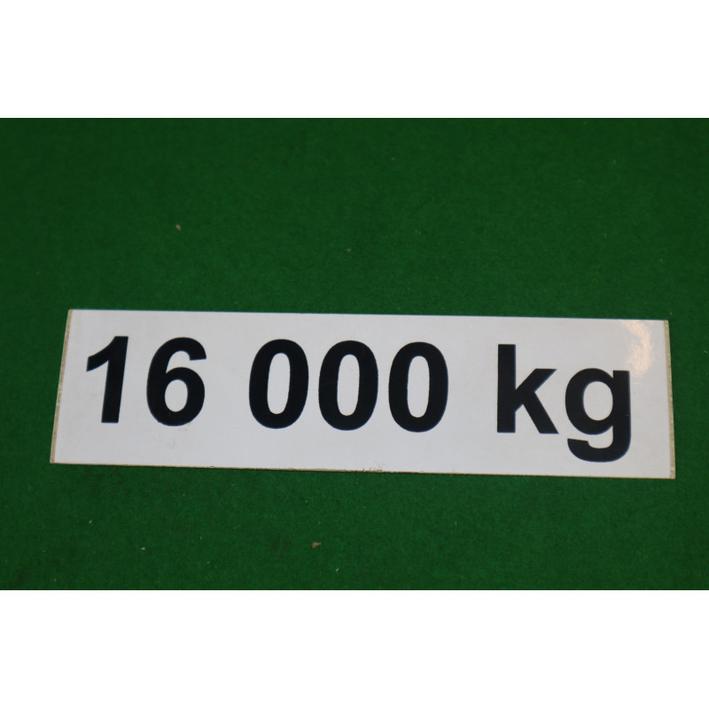 Nálepka 16 000 kg