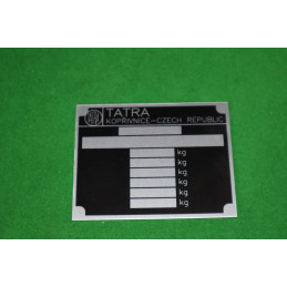 Výrobný štítok Tatra